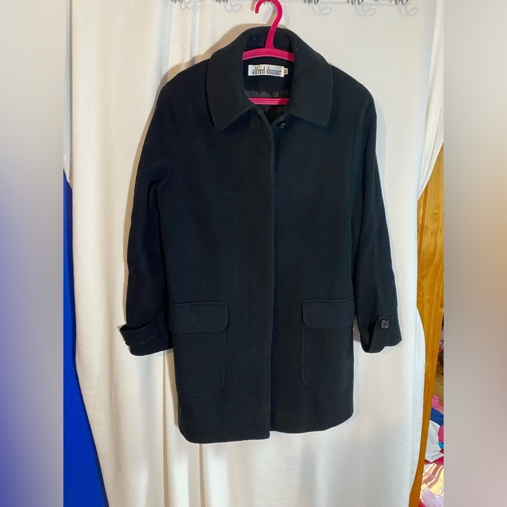 Alfred Dunner Black Pea Coat, 8P
